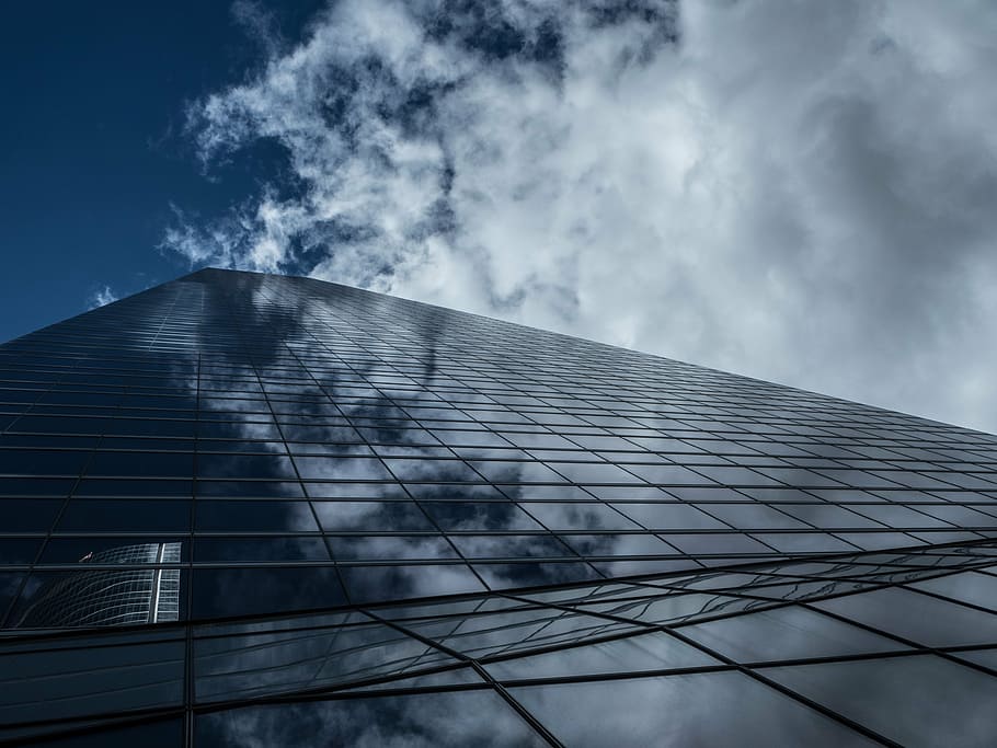 torres, madrid, sky, clouds, buildings, glass, madrid skyscrapers HD wallpaper
