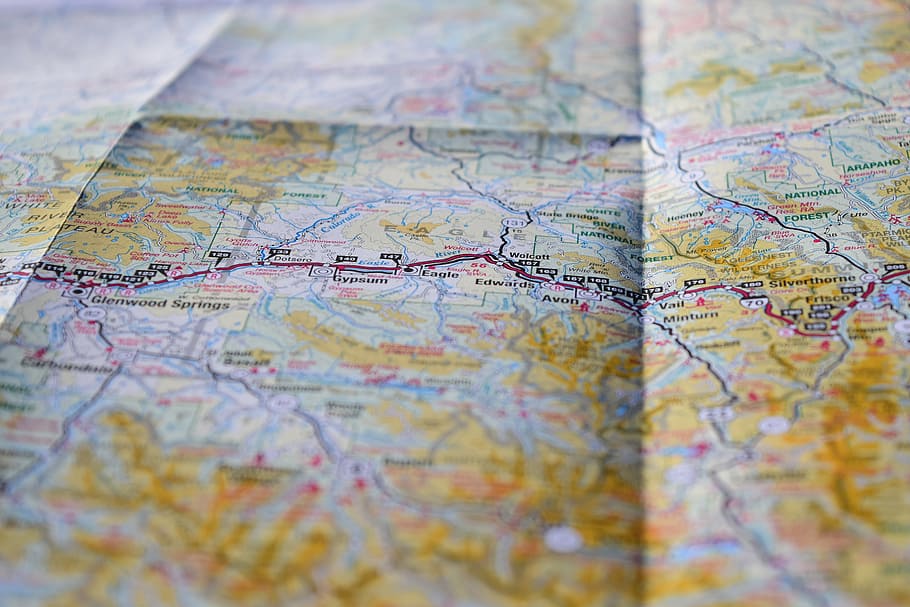 close-up photography of map, selective focus photography of map chart HD wallpaper