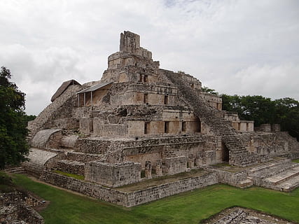 Zigurat, Mexico, maya, mayan, ancient, temple, stone, yucatan HD wallpaper