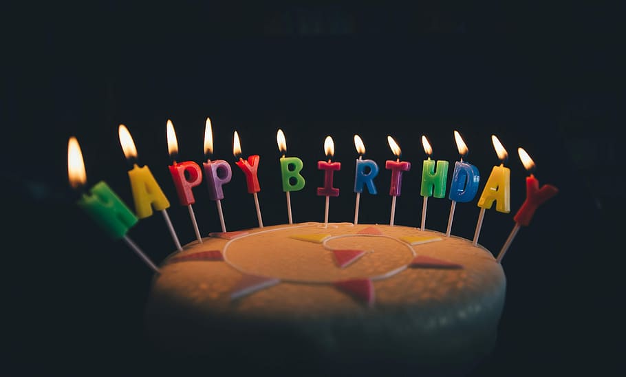 Happy Birthday Candles on Cake image, celebration, photos, happy birthday images