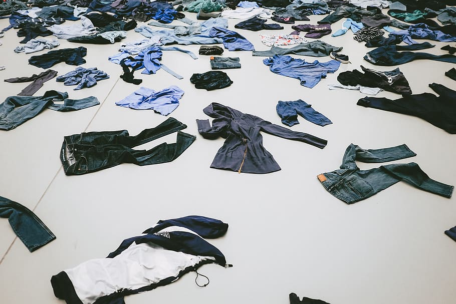 clothes on floor, objects, other, sea, water, nature, beach, blue HD wallpaper