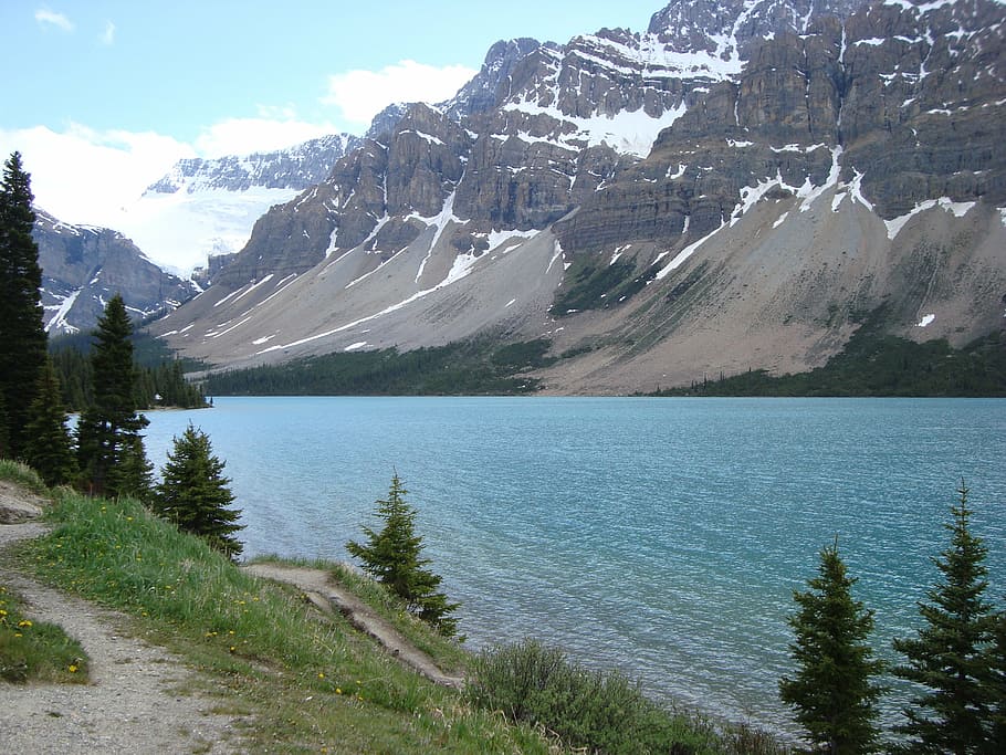 more, mountains, canada, landscape, water, blue, nature, lake HD wallpaper