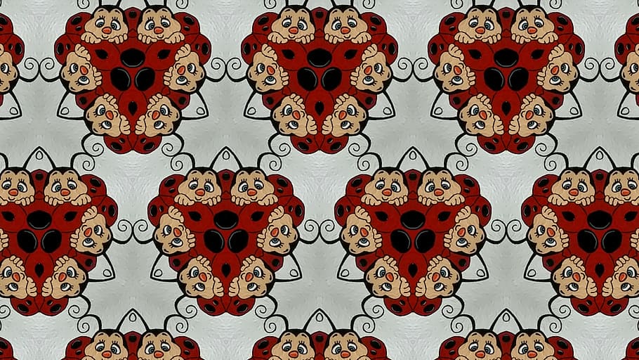background, ladybug, children, funny, birthday, abstract, no people HD wallpaper