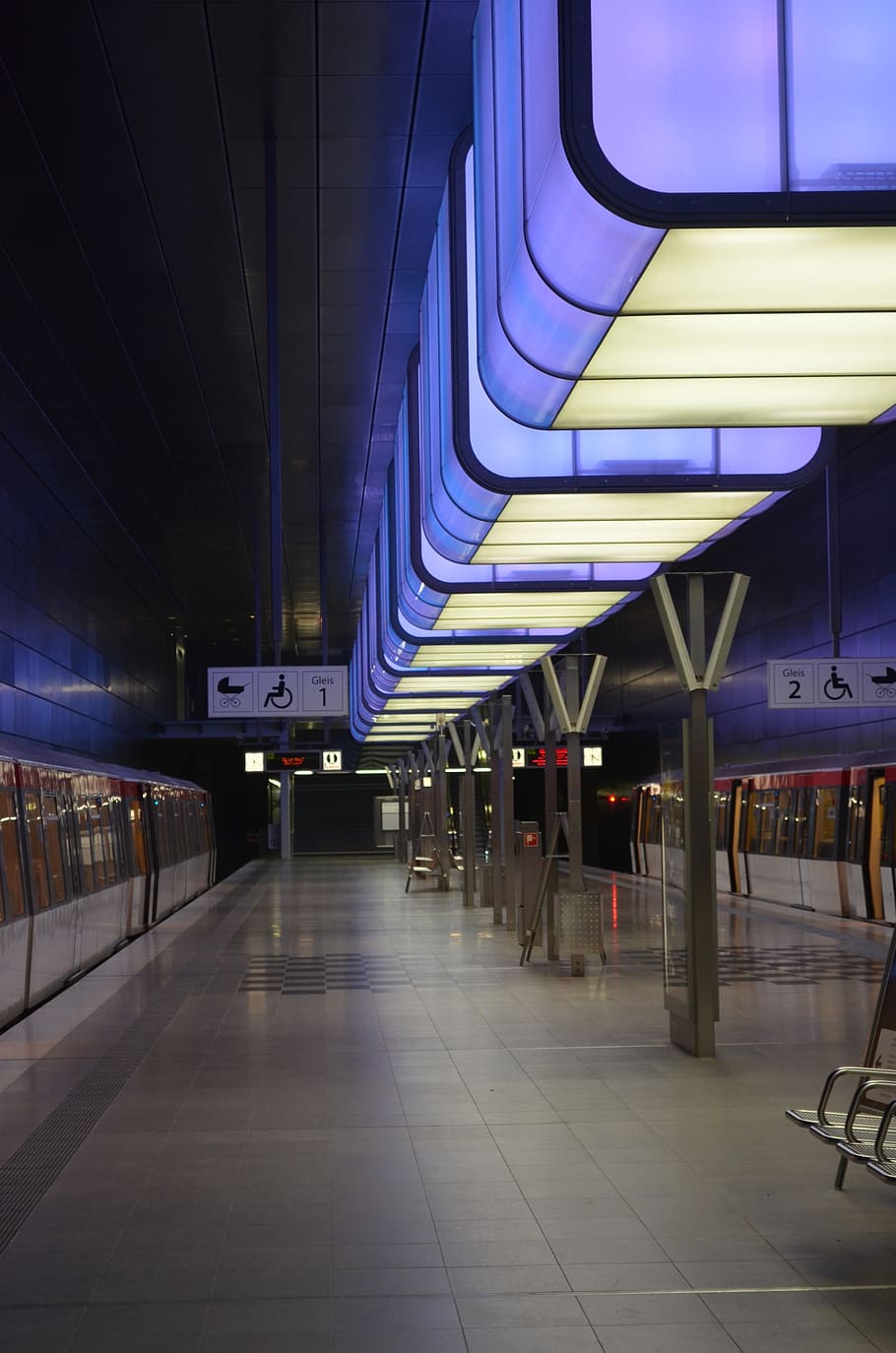 metro, light, blue, transportation, architecture, indoors, station HD wallpaper