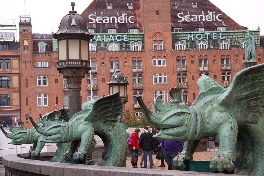bronze, characters, dragons, decorating, statues, sculpture HD wallpaper