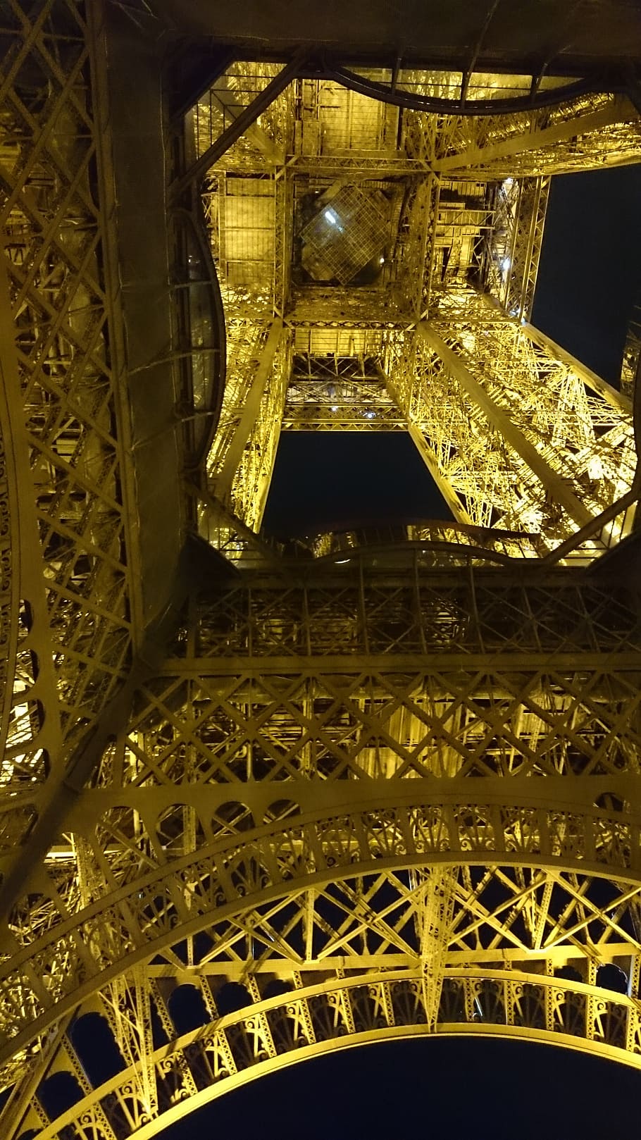paris, eiffel tower, evening, lit, architecture, built structure HD wallpaper
