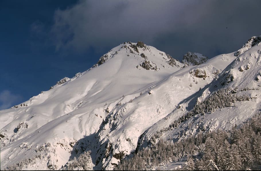 Mountain, Winter, Landscape, Snow, Alps, winter landscape, mountaineering HD wallpaper