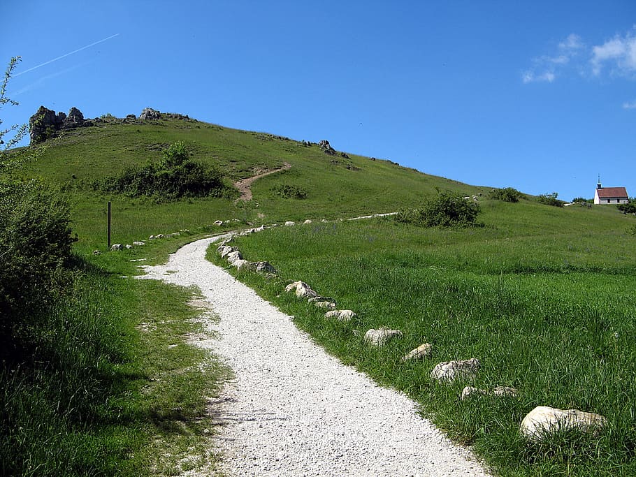 meadow, away, table mountain, franconian switzerland, walberla HD wallpaper