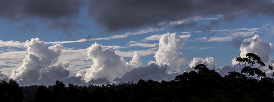 clouds, white, grey, blue, dramatic, weather, sky, australia HD wallpaper