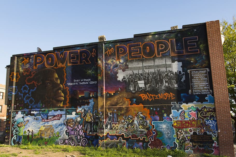baltimore, mural, art, artwork, freddie gray, architecture HD wallpaper