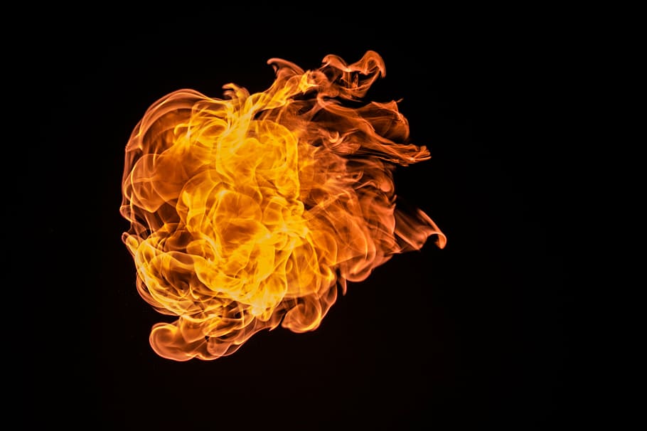 orange and red flame illustration, fire, inferno, burning, flammable HD wallpaper