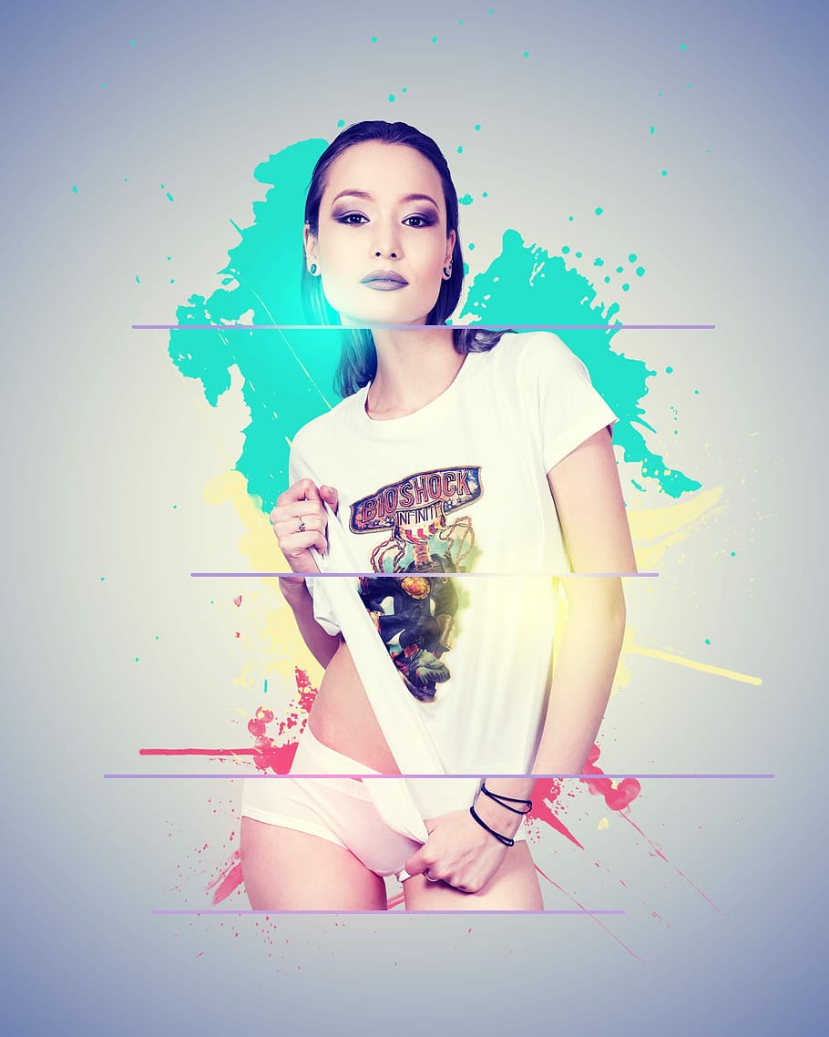 Graphic Design, Woman, pixelsofshae, bioshock, cute, asian HD wallpaper