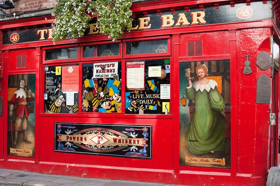Dublin, Temple District, Bar, retail, store, day, consumerism HD wallpaper