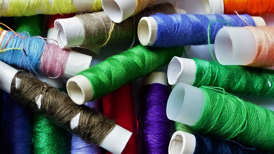 wire, couture, textile, coil, create, sewing, multicolor, multi colored HD wallpaper