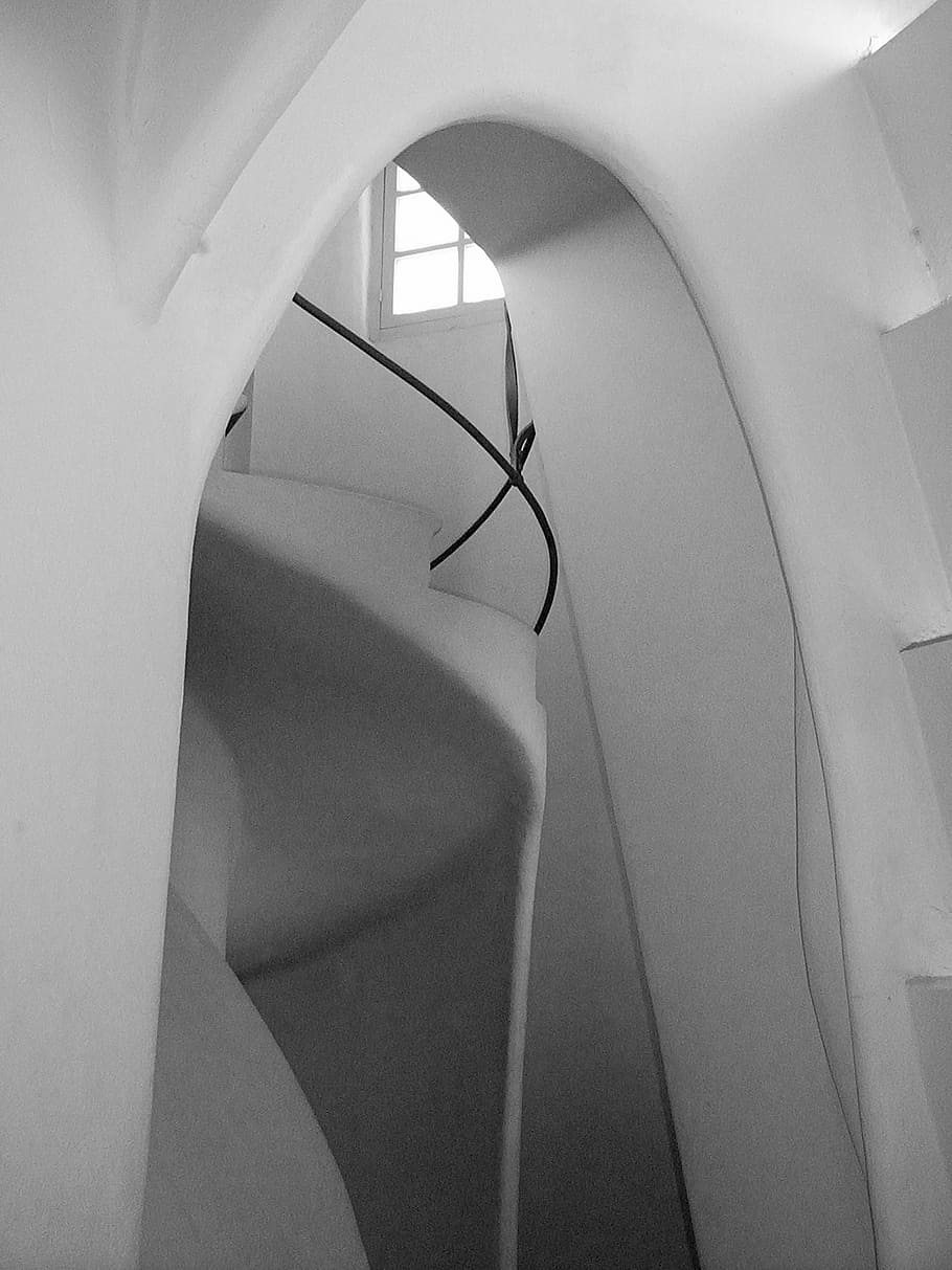architecture, design, interior design, indoors, no people, staircase HD wallpaper
