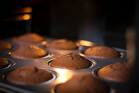 Choclate muffins, bake, baked, baking, cake, chocolate muffin HD wallpaper