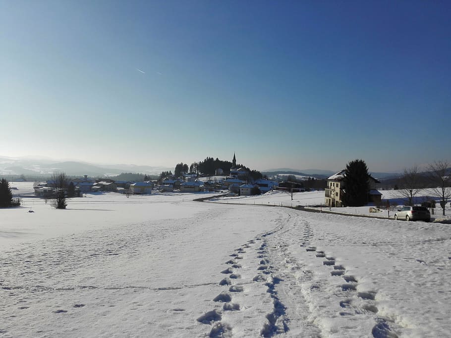 winter, snow, landscape, wintry, white, away, schwarzenberg HD wallpaper
