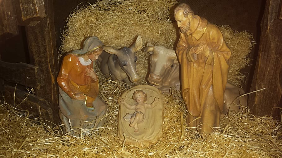 Nativity Scene, Christmas, Baby Jesus, advent, savior, redeemer, HD wallpaper