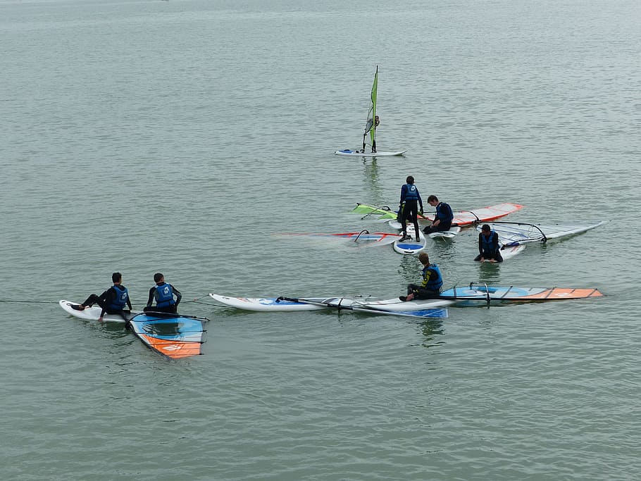 course, sailing, sailing courses, board, windsurfing, sea, sport HD wallpaper