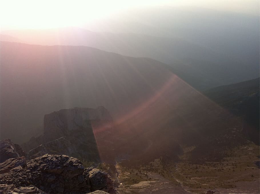 sun rays, mountains, valleys, sunlight, nature, fog, beauty in nature HD wallpaper