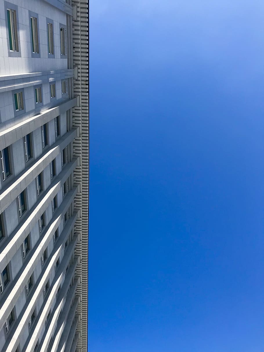 sky, dorm, fall, blue, architecture, built structure, building exterior HD wallpaper