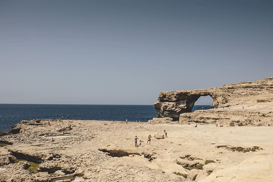 sea, landscape, sky, beach, cliffs, coast, idyllic, island, malta HD wallpaper