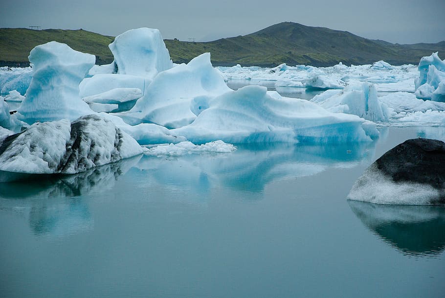 iceberg, iceland, glacier, arctic, nature, iceberg - Ice Formation, HD wallpaper