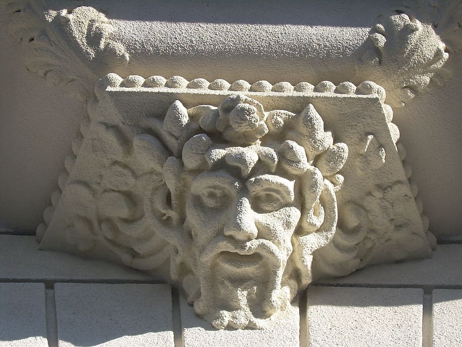 architecture, statue, wall, style, old, stucco, épületdísz HD wallpaper