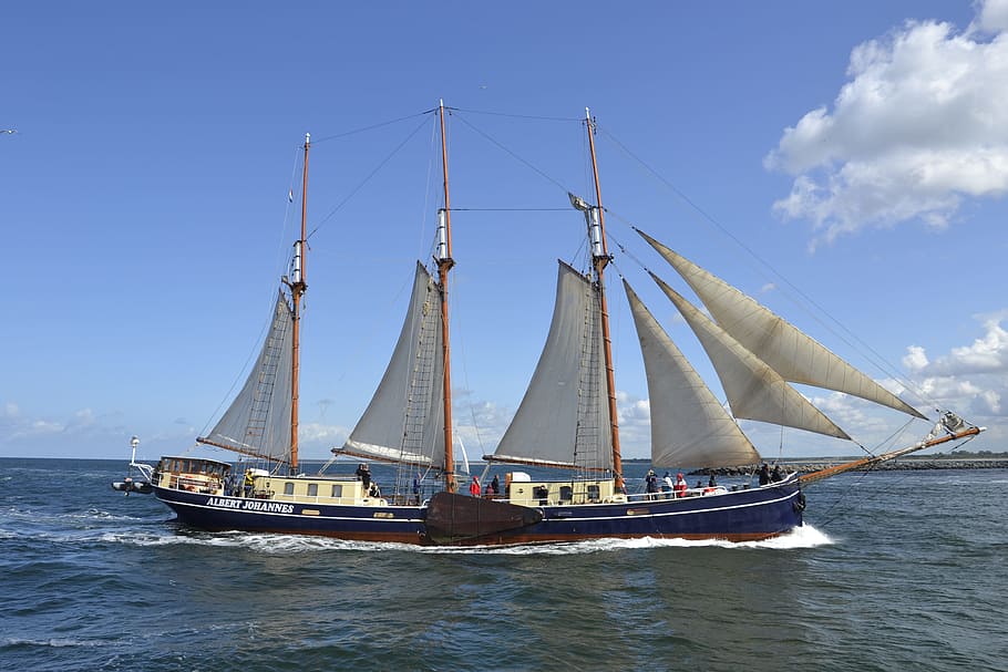 ship, waters, sailing boat, sea, boot, nautical, yacht, ocean HD wallpaper