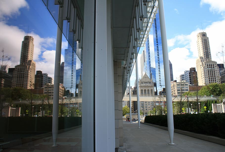 chicago, building, skyscraper, downtown, art institute of chicago HD wallpaper
