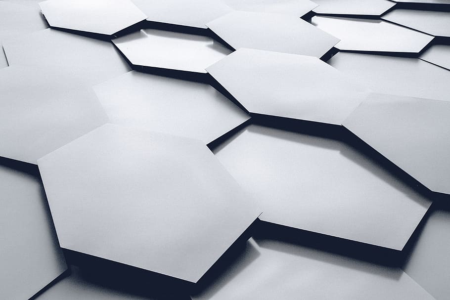 Hexagon shapes abstract, various, backgrounds, technology, pattern