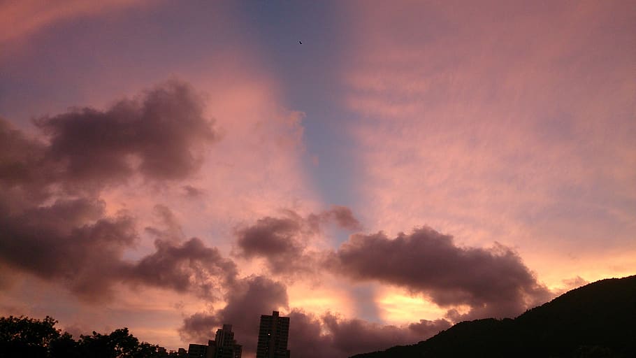 sky, clouds, cloudscape, weather, cloudy, glow, hongkong, cloud - sky HD wallpaper