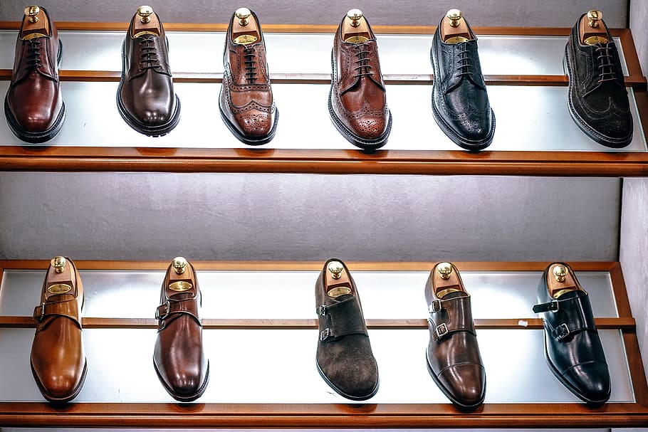 wood, fashion, men, shoes, black, brown, classic, close-up, design HD wallpaper