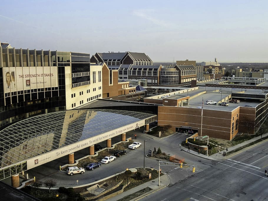 University Hospital in Indianapolis, Indiana, college, education, HD wallpaper