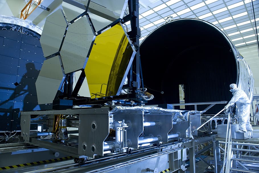 telescope, space, technology, gold, mirrors, space telescope HD wallpaper