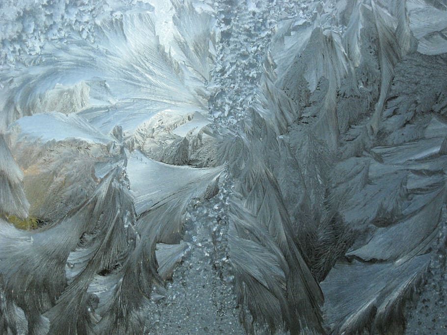 white and gray abstract painting, frosty, icy, window, pattern HD wallpaper