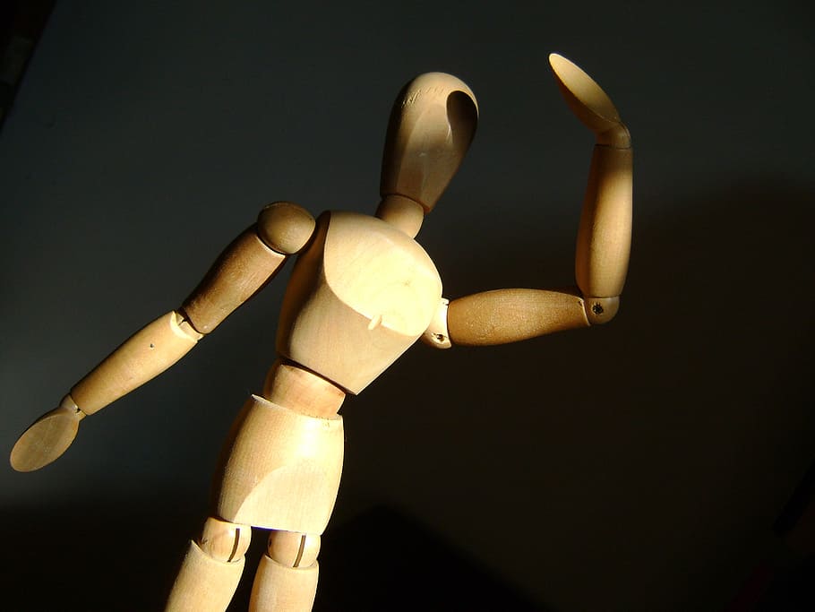brown wooden marionette, model, snowman, sol, shadow, indoors HD wallpaper
