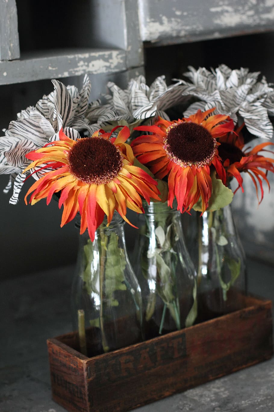fall, flower, nature, orange, autumn, floral, vase, no people HD wallpaper