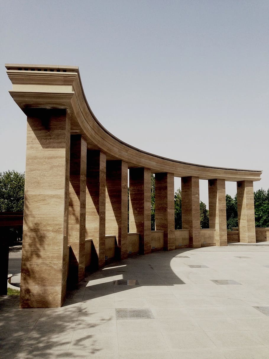 park, architecture, art, built structure, sky, clear sky, architectural column HD wallpaper
