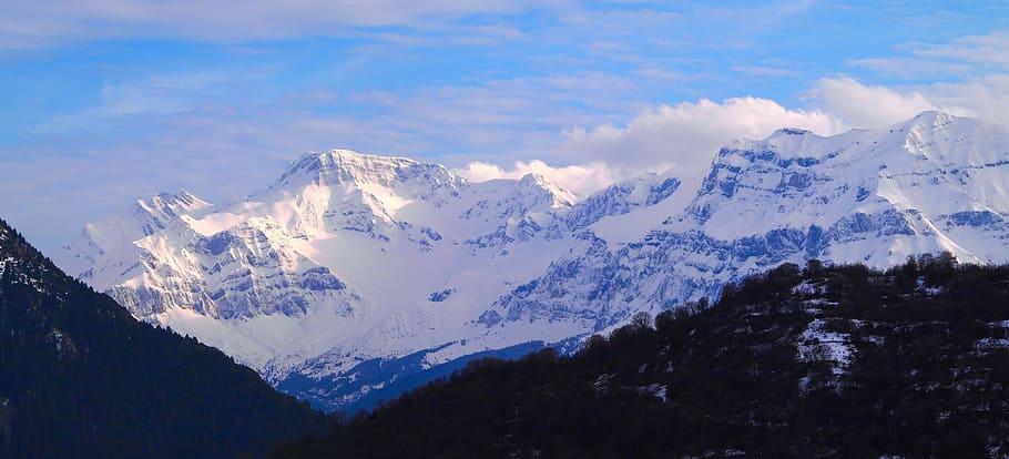 snow, panoramic, mountain, nature, panorama, cold temperature HD wallpaper