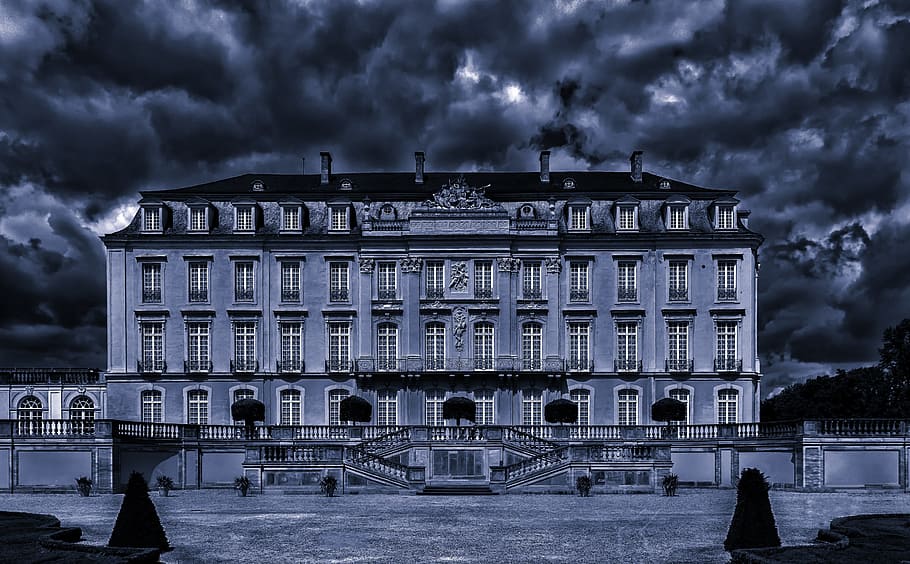 View of Building Against Cloudy Sky, architecture, baroque, castle HD wallpaper