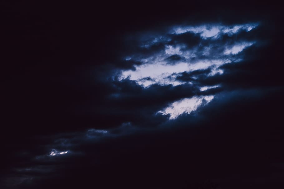 nature, landscape, dark, night, clouds, cloud - sky, storm HD wallpaper