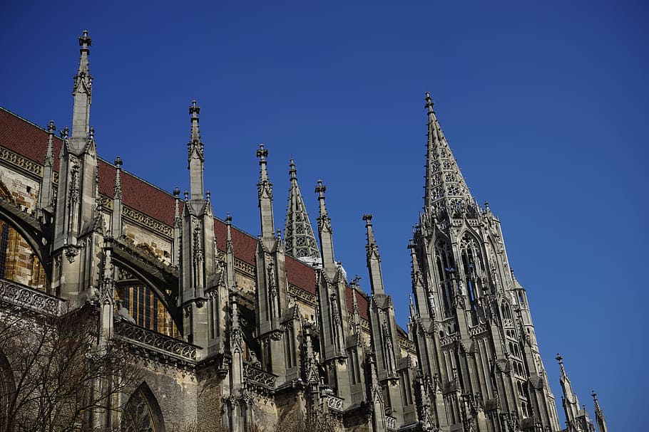 Ulm Cathedral, Turret, page tower, ornament, building, church