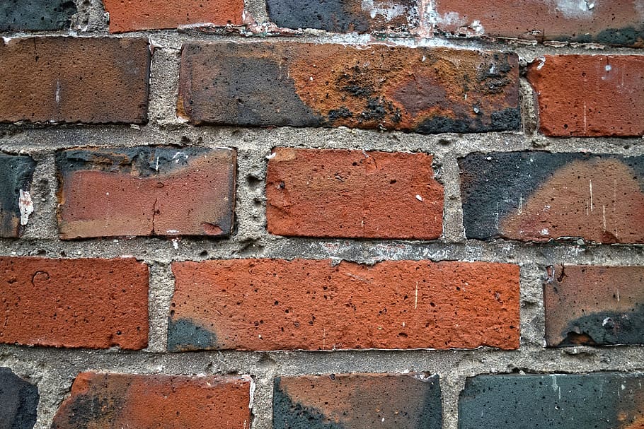 brick wall, red brick wall, brick wall background, rough, surface HD wallpaper