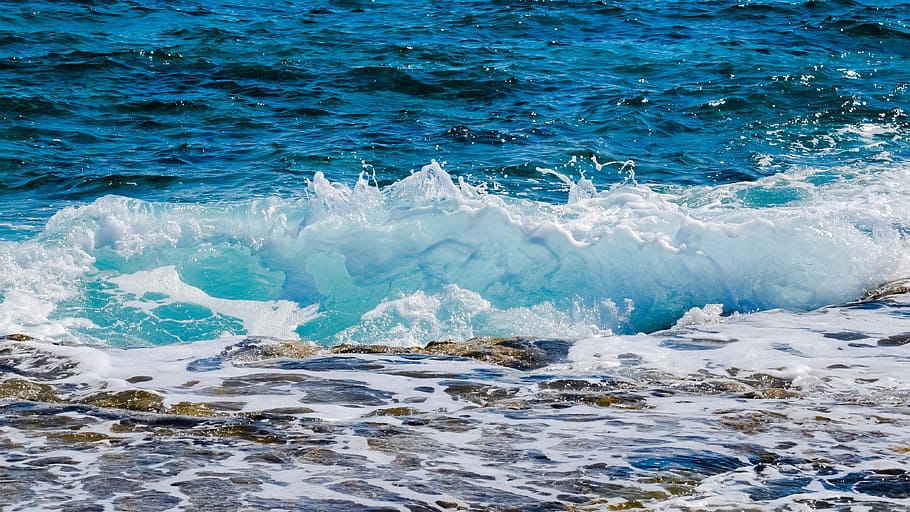 Wave, Water, Liquid, Spray, Foam, Sea, nature, wind, power HD wallpaper