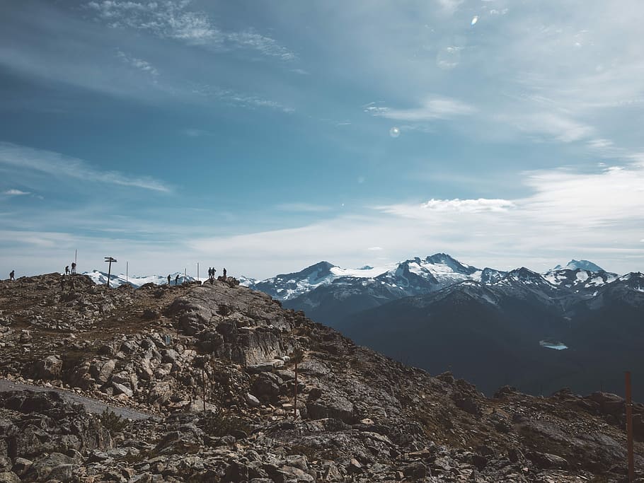 aerial photography of mountain, brown mountain landscape photography HD wallpaper