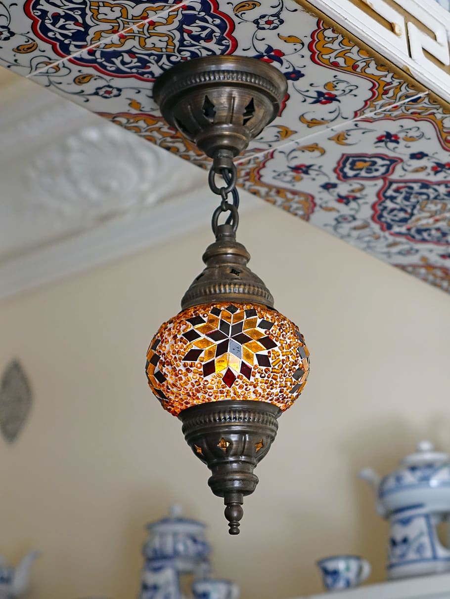 Moroccan, Turkish, Lighting, bright, decoration, design, white HD wallpaper