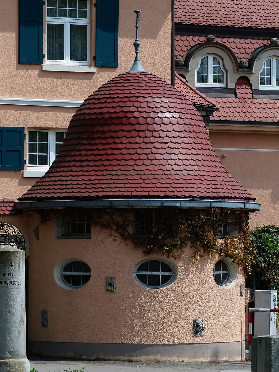 tower, rotunda, achitecture, roof, red, roofing, architecture HD wallpaper