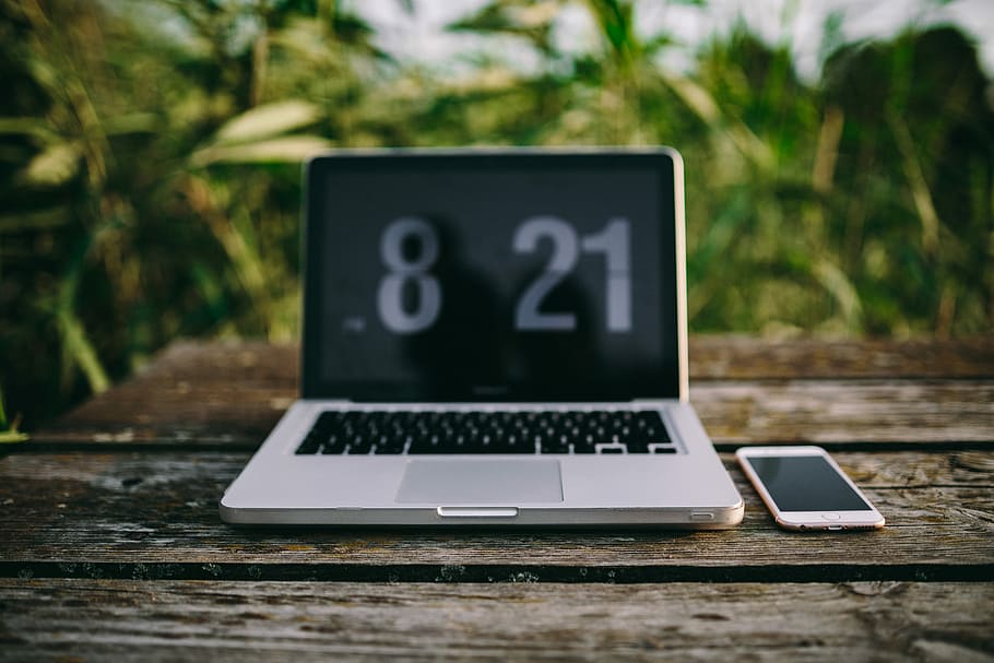 Man working on Macbook at lake, workspace, workplace, computer HD wallpaper