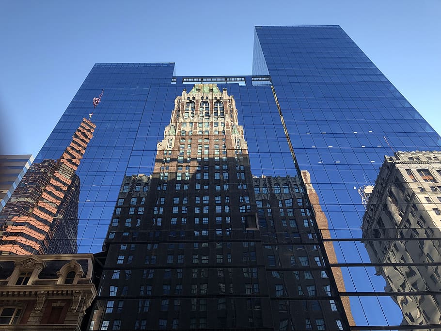 city, building, reflection, built structure, architecture, building exterior HD wallpaper